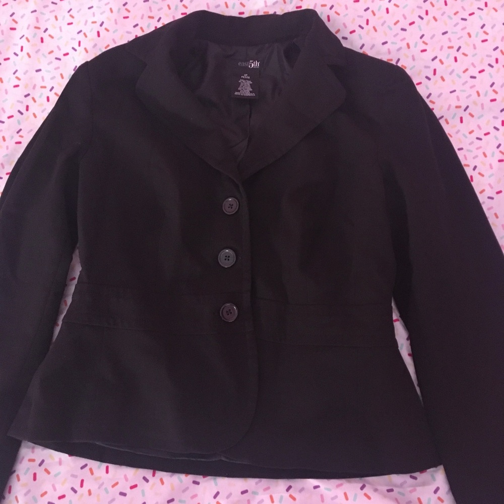 Essential 3 Button Black Blazer